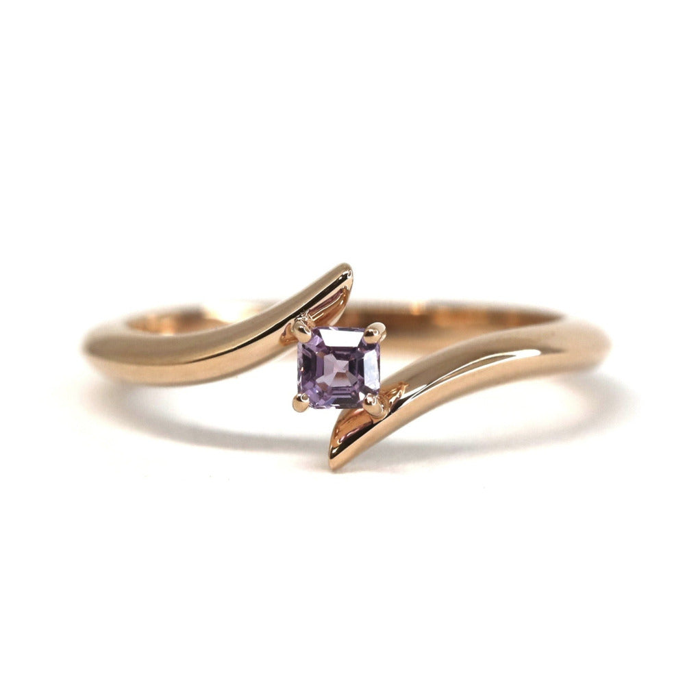 pink sapphire rose gold bridal ring bena jewelry montreal