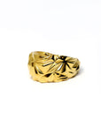 Vermeil Gold Chiseled Domed Ring