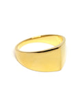 vermeil gold edgy ring bena jewelry montreal designer minimaliste fine jewelry unisexe bold jewelry simple gold ring made in montreal petite italie ruby mardi jeweler