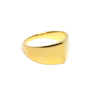 vermeil gold edgy ring bena jewelry montreal designer minimaliste fine jewelry unisexe bold jewelry simple gold ring made in montreal petite italie ruby mardi jeweler