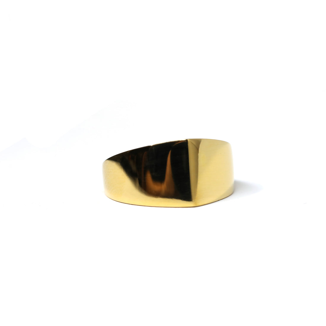 front view of bena jewelry montreal edgy ring vermeil gold jewelry monteal made in canada bold jewelry
