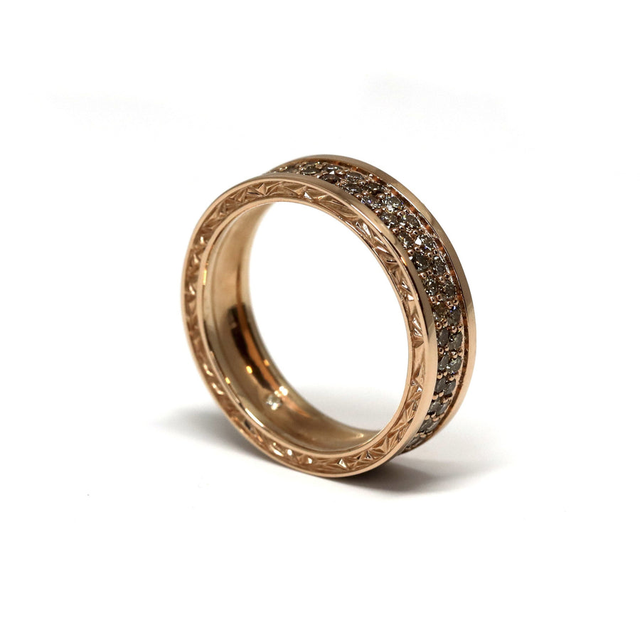 bena jewelry edgy men ring rose gold bold jewelry design cognac diamond custom made fine jewelry