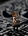 front view of bena jewelry men ring cognac diamond and rose gold fine jewelry
