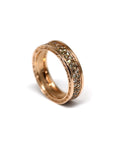 rose gold men ring cognac diamond edgy ring design monteal made fine jewelry