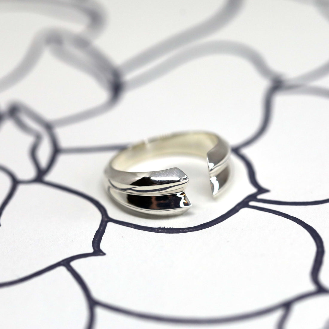 White Gold Frill Ring