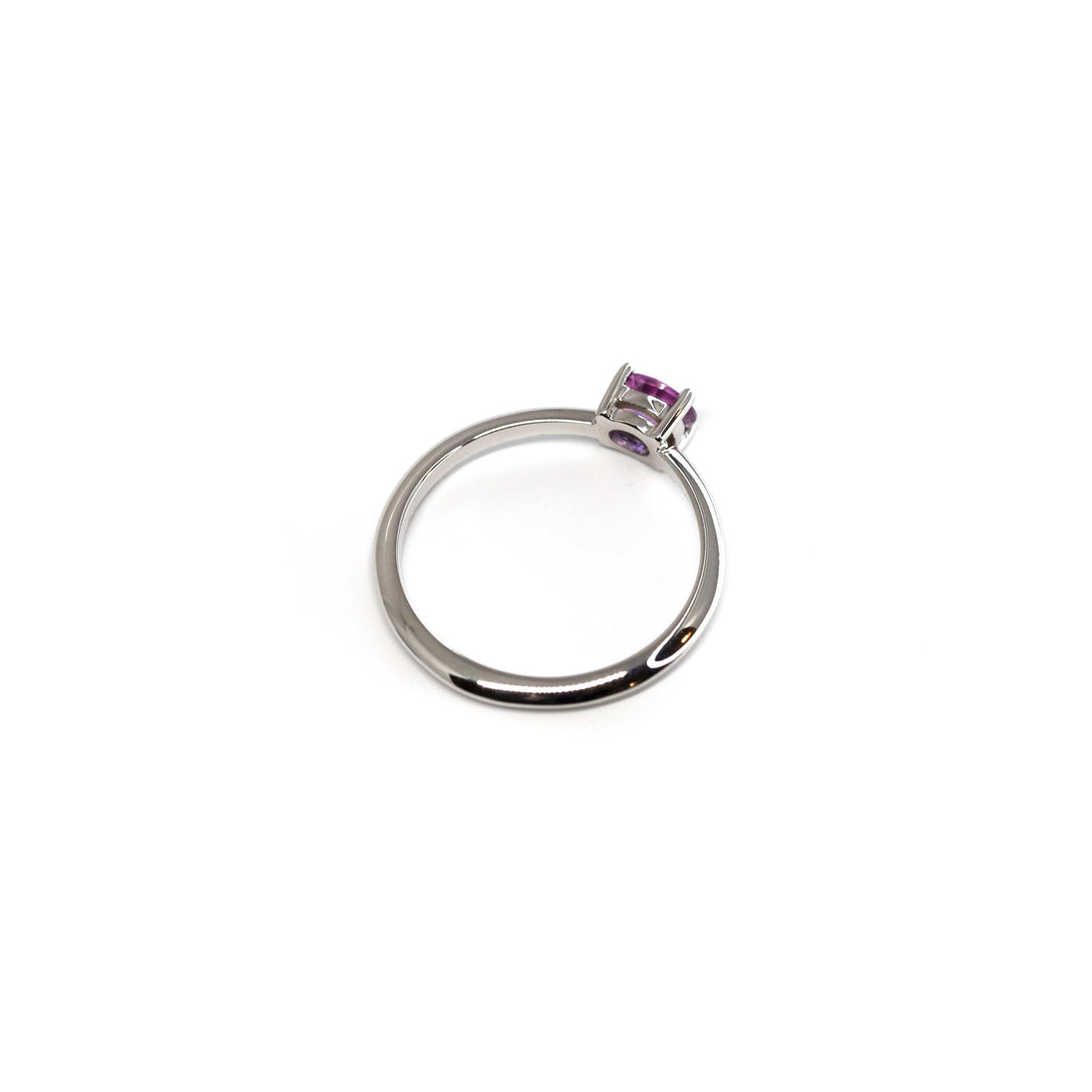 Magic Intense Purple Natural Sapphire Minimalist Gold Ring