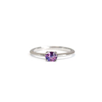 Magic Intense Purple Natural Sapphire Minimalist Gold Ring