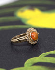 custom made color gemstone bridal ring by bena jewelry made in montreal