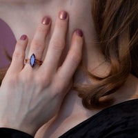 Violet Flame Amethyst Rose Gold Ring