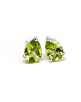 pear shape gemstone stud earrings green gemstone earrings
