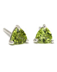 Peridot Trillion Stud Earrings