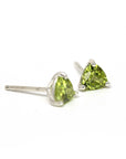 Peridot Trillion Stud Earrings