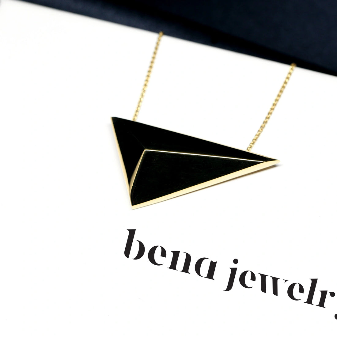 Dark pendant bena jewelry vermeil gold jewelry silver yellow gold plated pike jewelry montreal made in canada