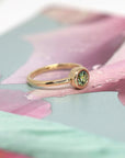 bena jewelry green garnet bridal ring montreal made custom jewelry designer