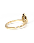 Pear Shape Diaspore Bezel Set Gold Ring