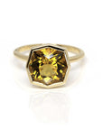 citrine shape yellow gold bena jewelry ring custom made