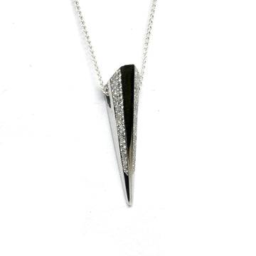Silver Diamond Pike Pendant Edgy Collection Bena Jewelry Montreal Fine Jewelry Made in Canada