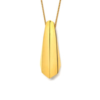Vermeil Gold Pendant Edgy Collection Bena Jewelry Montreal Silver Yellow Glod Plated Silver Custom Jewelery Designer Montreal Made in Canada