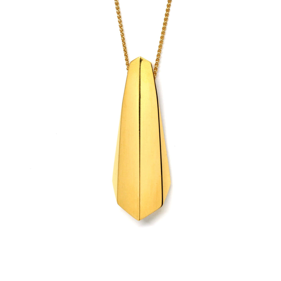 Vermeil Gold Pendant Edgy Collection Bena Jewelry Montreal Silver Yellow Glod Plated Silver Custom Jewelery Designer Montreal Made in Canada