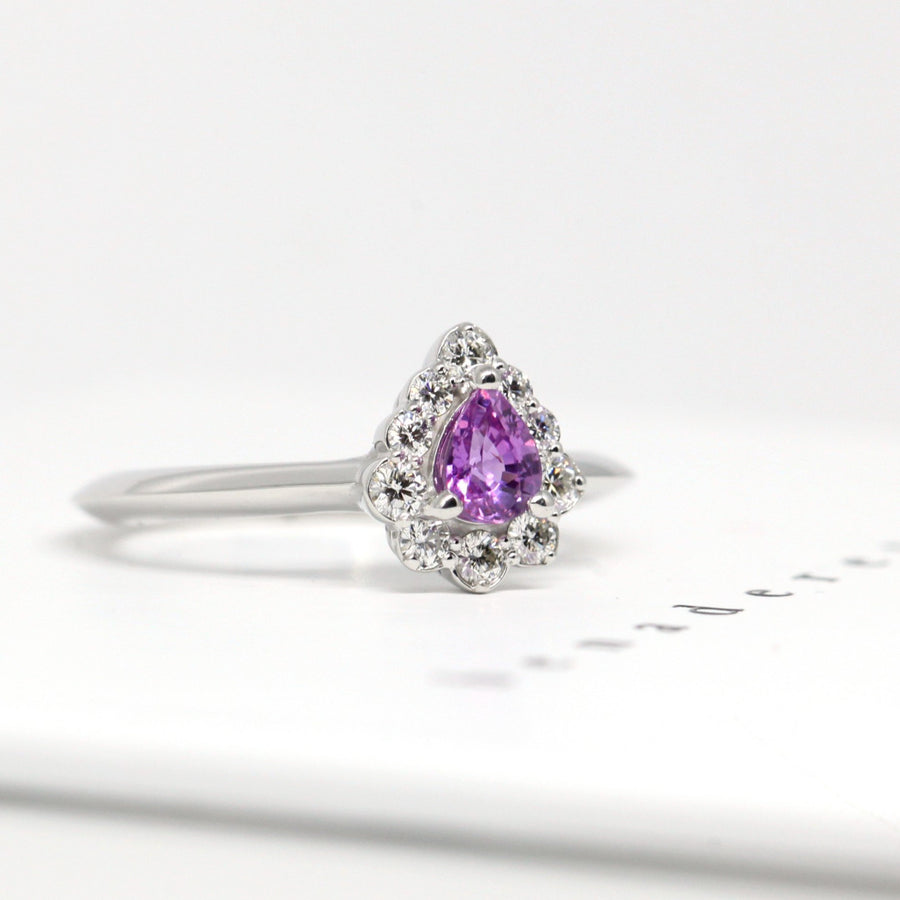 custom made color gemstone bridal diamond ring montreal bena jewelry