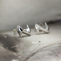 white gold bena jewelry stud earrings made in montreal unisex studs