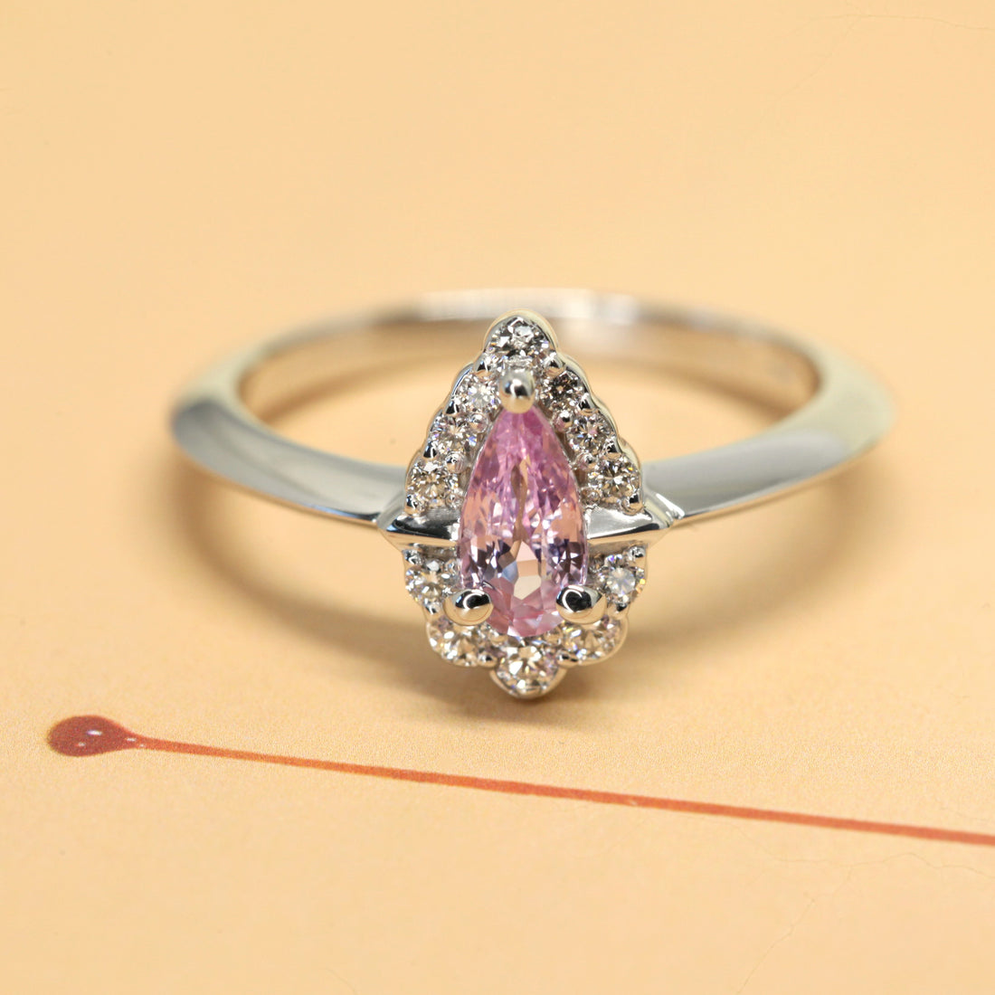 Bena Jewelry Montreal Custom Color Gemstone Engagement Ring Handmade in montreal pink sapphire bridal diamond ring custom made jewelry montreal bena jewelry edgy fine minimalist jewelry