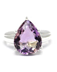 Ametrine cocktail ring bena jewelry fancy edgy fine jewelry made in montreal fine jewelry designer natural cocktail gemstone ring specialist large pear silver ring quartz gems