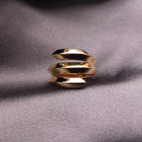Vermeil gold edgy bold ring unisex jewelry design montreal fine jewelry designer silver gold plated fashion unisex ring handmade in montreal