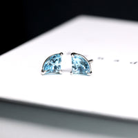 Swiss Blue Fancy Topaz Stud Earrings