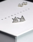diamond studs earrings bena jewelry pyramidal shape fine edgy jewelry montreal jewelry gallery montreal little italy small diamond studs earrings
