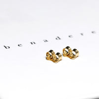 Bena Jewelry Edgy Collection Friction Earrings Backs Vermeil Gold Montreal Made