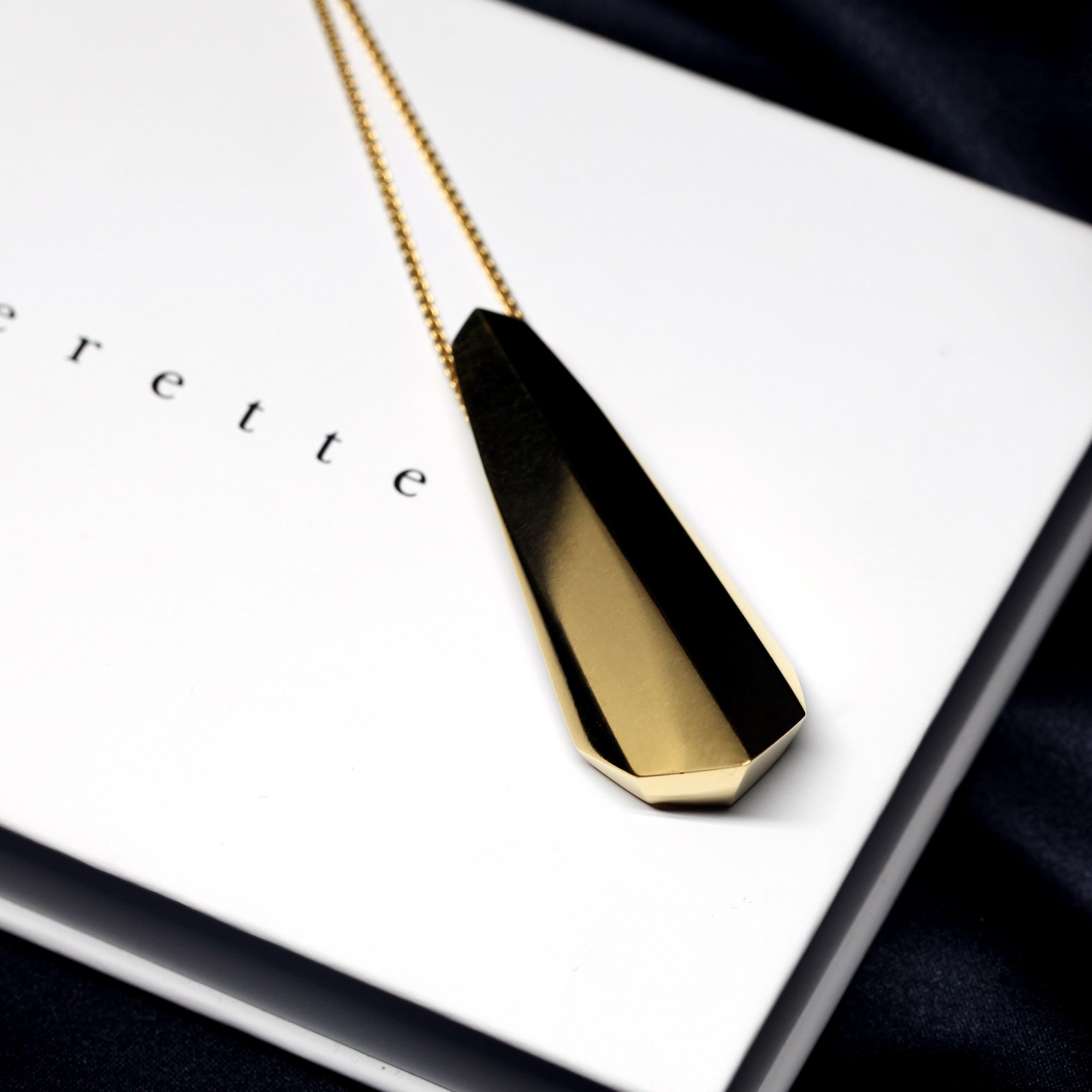 Edgy Collection Pendant Bena Jewelry Vermeil Gold Minimalist Bold Modern Designer Jewelry Yellow Gold Plated Silver Jewelry Montreal Made in Canada