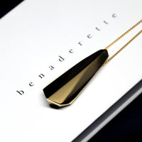 Large pendant Edgy Collection Silver Yellow Gold Plated Vermeil Jewelry Simple Minimalist Modern Jewels Montreal Made in Canada