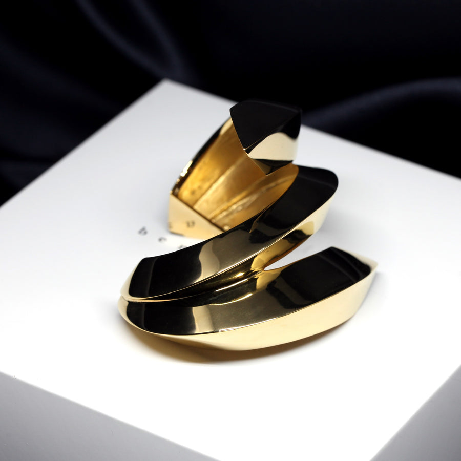 Bena Jewelry Vermeil Gold Modern Bracelet Made in Montreal Canada Fine Jewelry Design