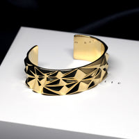Chiseled Collection Vermeil Gold Silver Plated Jewelry Designer Bold Jewelry Design Montreal Made in Canada Bracelet en Or Jaune Fait à Montreal
