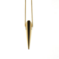 Vermeil gold bena jewelry pendant silver gold plated made in canada fine unisexe minimalist montreal local designer made gold jewelry simple minimalist shape little italy jeweler montreal canada modern jewelry designer