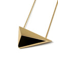 Pyramidal pendant Edgy Collection Bena Jewelry Fine Jewelry Vermeil Gold Jewls Yellow Gold Plated Silver Montreal Made in Canada