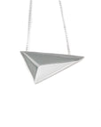 pyramidal silver pendant by bena jewelry designer montreal
