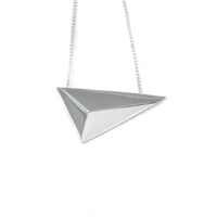 pyramidal silver pendant by bena jewelry designer montreal