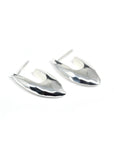 Silver Rough Faceted Alp Earrings