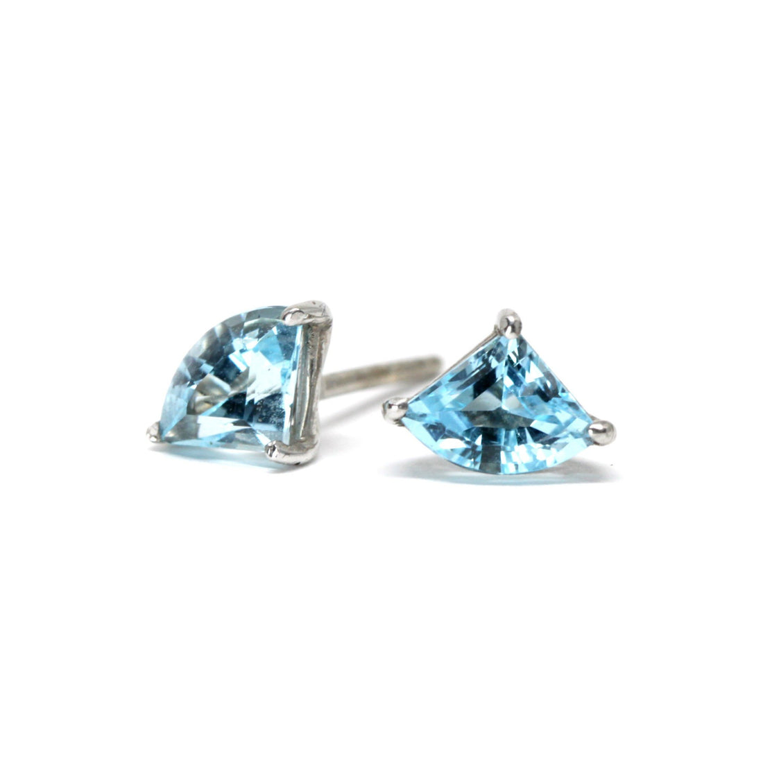 Swiss Blue Fancy Topaz Stud Earrings