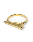 Bena Jewelry Vermeil Gold Ring Modern Deisgn Simple Minimalist Shape Design Montreal Made in Canada