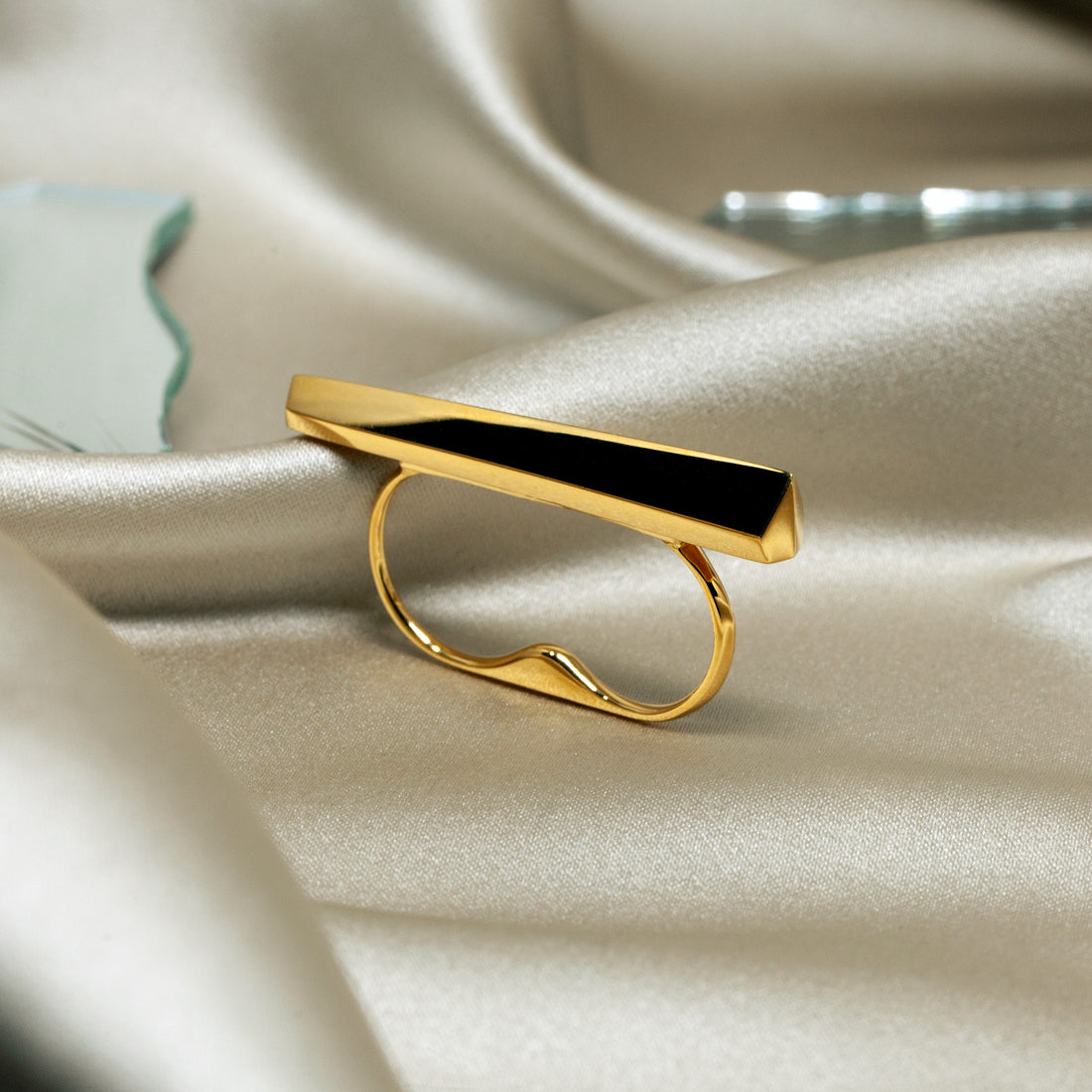 Bena Jewelry Edgy Collection Vermeil Gold Ring Handmade Local Montreal Designer Ethical Jewelry Little Italy Jeweler Vermeil Gold Silver Yellow Gold Plated Statement Ring