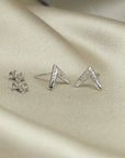 14 kt white gold and diamond earrings. Fine Jewelry made in Canada