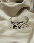Statement bracelet. Silver jewelry bracelet. Bling silver bracelet