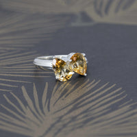 pear shape citrine bena jewelry cocktail statement color gemstone ring montreal