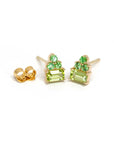 Lola Peridot & Tsavorit Gold Stud Earrings
