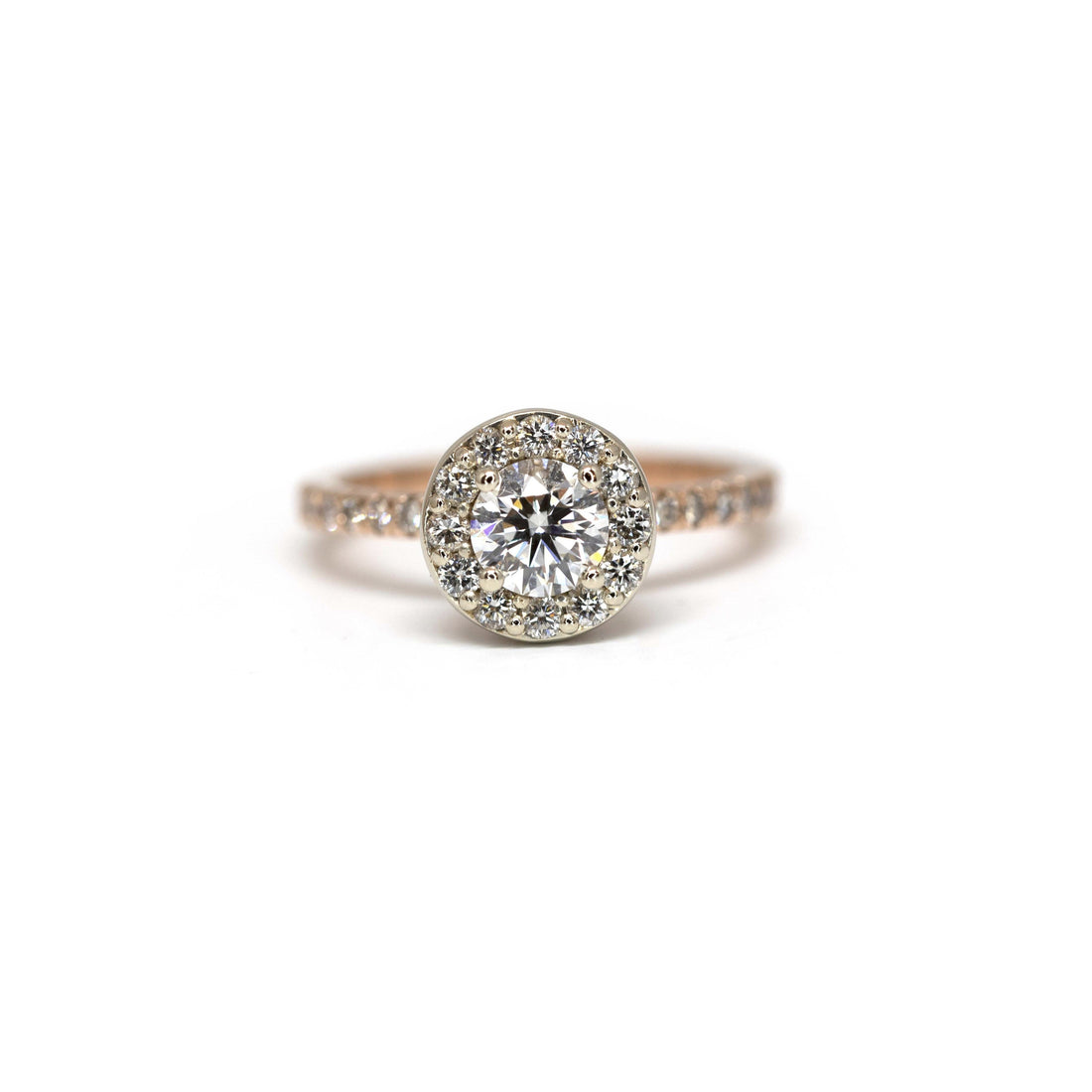 Rose Gold Round Diamond Engagement Ring