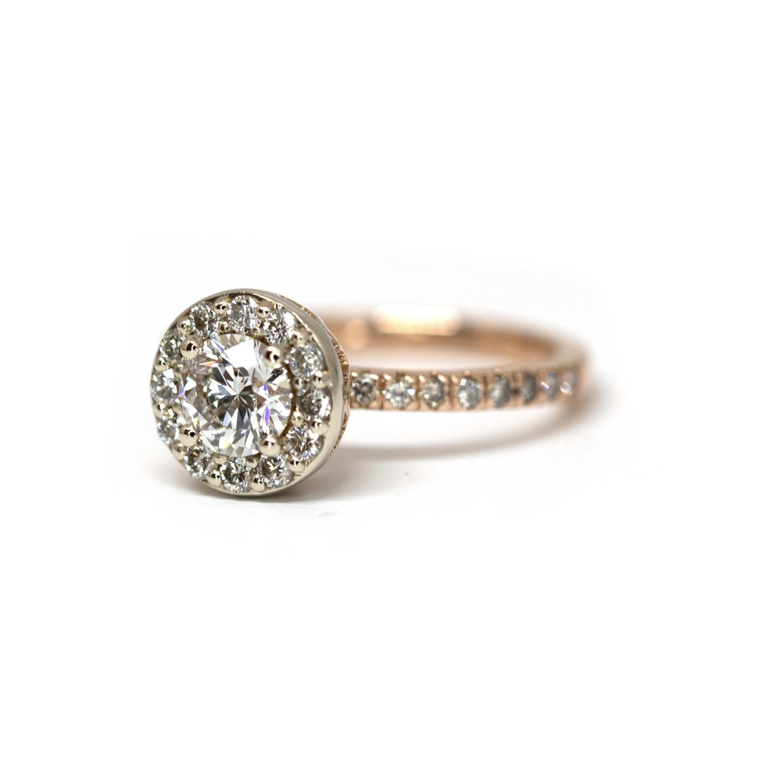 Rose Gold Round Diamond Engagement Ring