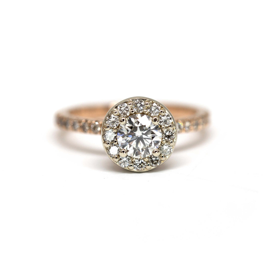 Rose Gold Round Diamond Engagement Ring